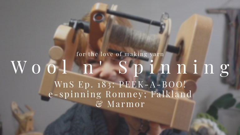 WnS Ep. 183: PEEK-A-BOO! e-spinning Romney; Falkland & Marmor