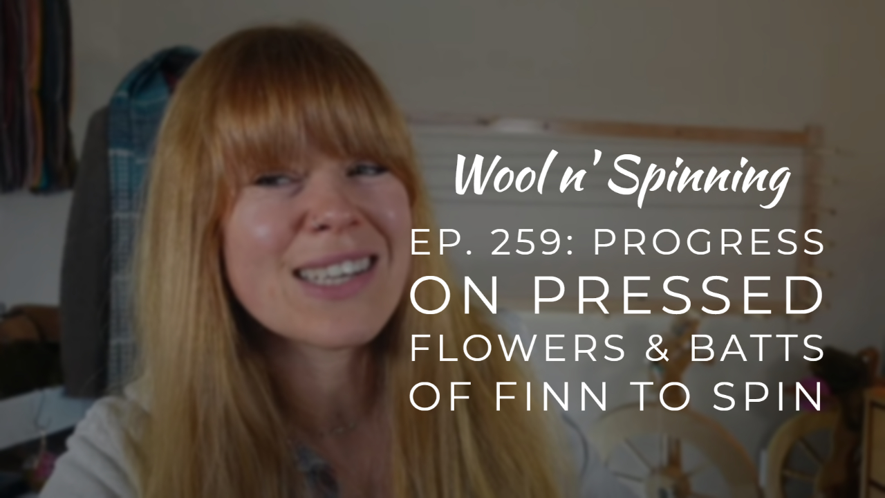 WnS Ep. 259: Progress on Ms & Ws handspun Cormo & Batts of Finn to Spin