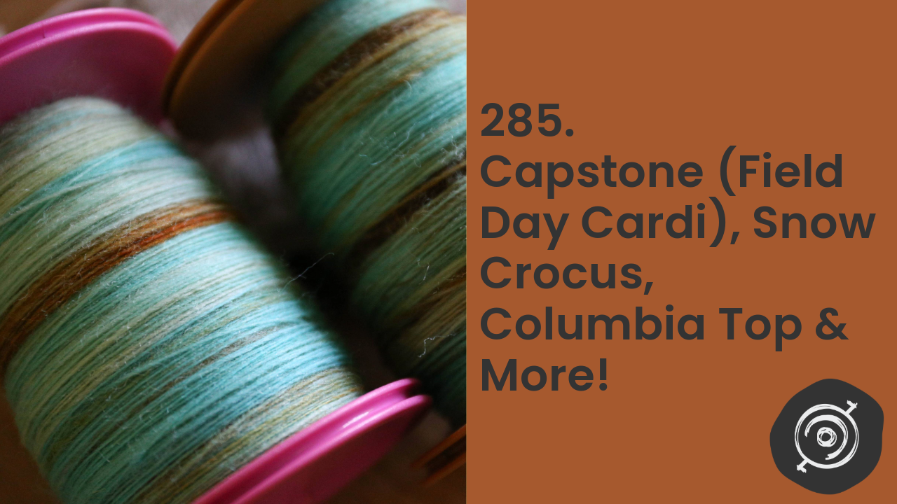 Capstone (Field Day Cardi), Snow Crocus, Columbia Top & More | Wool n’ Spinning, ep. 285